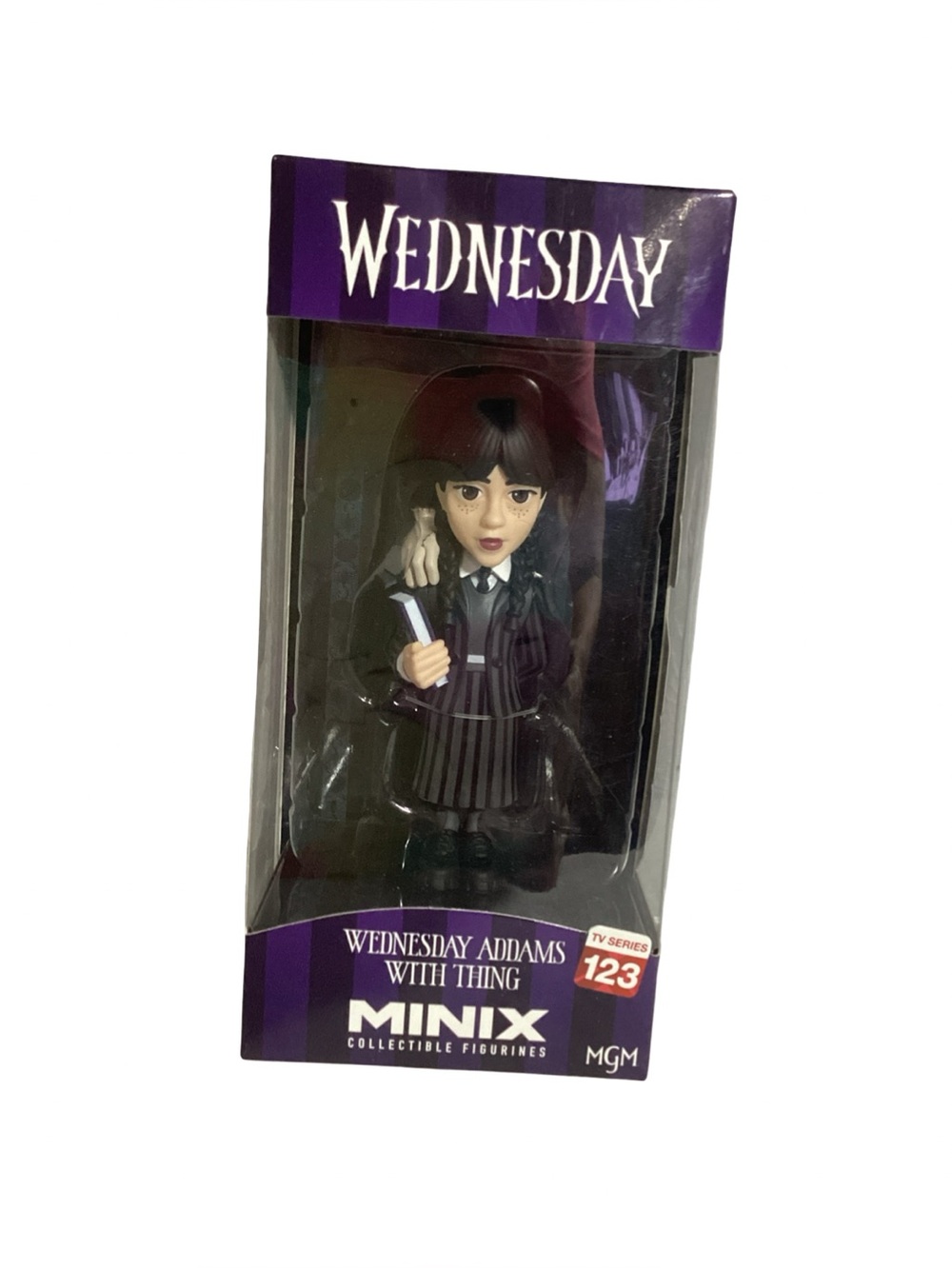 Wednesday Addams in Uniform with Thing Model Minix Collectible 5” Figurine NEW